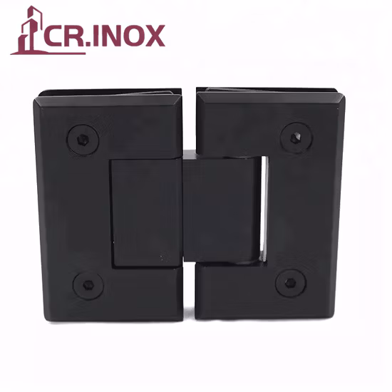 Matt Black Shower Door Hinges Wall to Glass Frameless Glass Hardware Shower Door Pivot Fixing Hinges