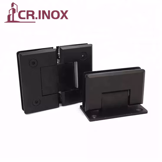 Matt Black Shower Door Hinges Wall to Glass Frameless Glass Hardware Shower Door Pivot Fixing Hinges
