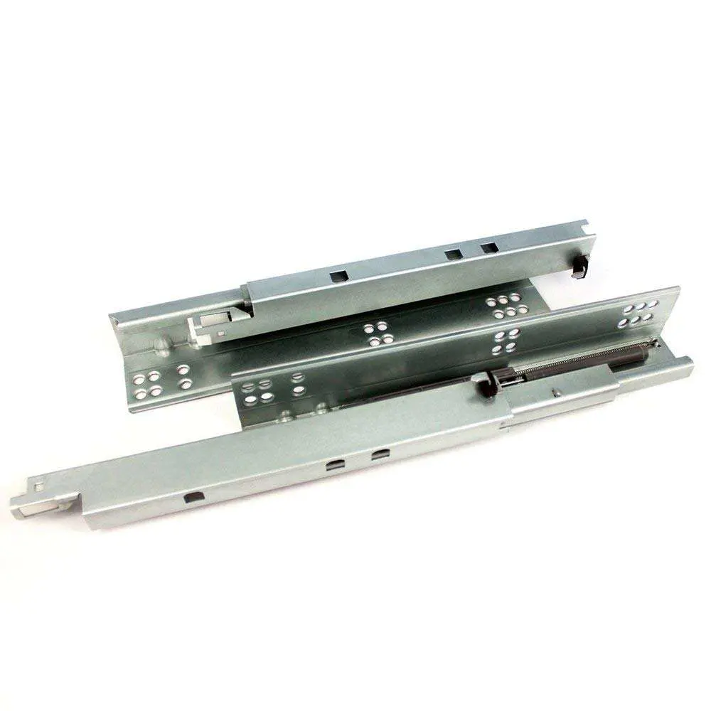 High Quality Euro Style Furniture Accessories Heavy Duty Channel Undermounting Telescopic Runner Soft Close Concealed Undermount Drawer Slide